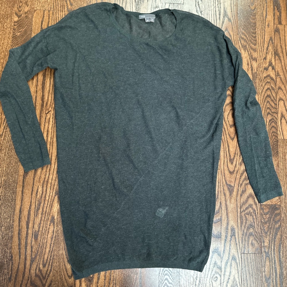 Vince Green Wool and Alpaca Sweater